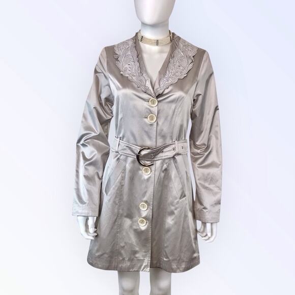 vintage satin coat -made in Japan - aere